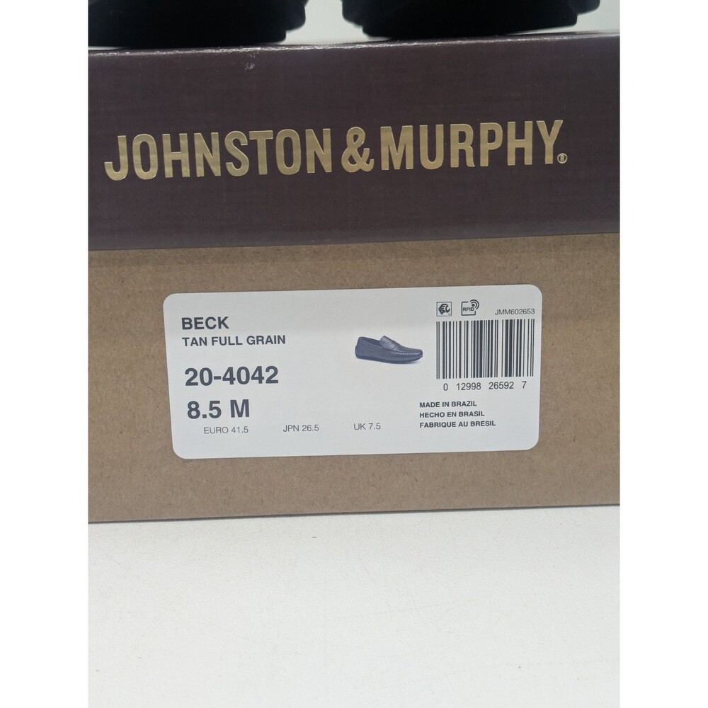 Johnston & Murphy Beck Loafers Tan Full Grain Leather Men’s 8.5 M - Picture 8 of 12